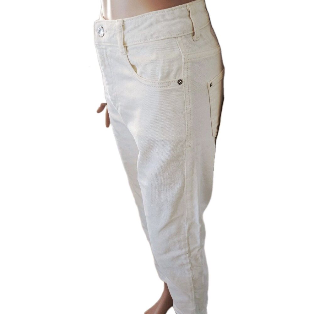 Zara White Z1975 High Rise Straight Jeans Size 2 - Picture 3 of 5